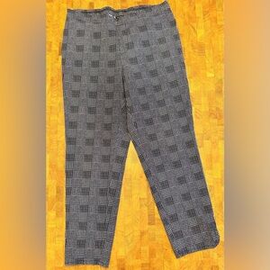 Issac Mizarahi Black & Blue Checkered Plaid Pants- Women’s Size 12